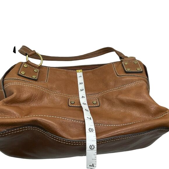 Fossil Satchel Handbag Vintage ZB9570 Womens Brown Leather Double Handles - Picture 10 of 16